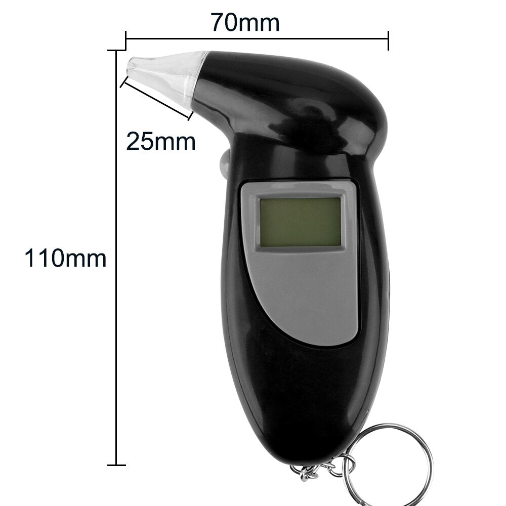 Handheld digital back light breathalyzer