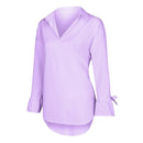 Women's Long Sleeve Solid Color Blouse.