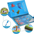 Doodle Magic water coloring cartoon book and pen.