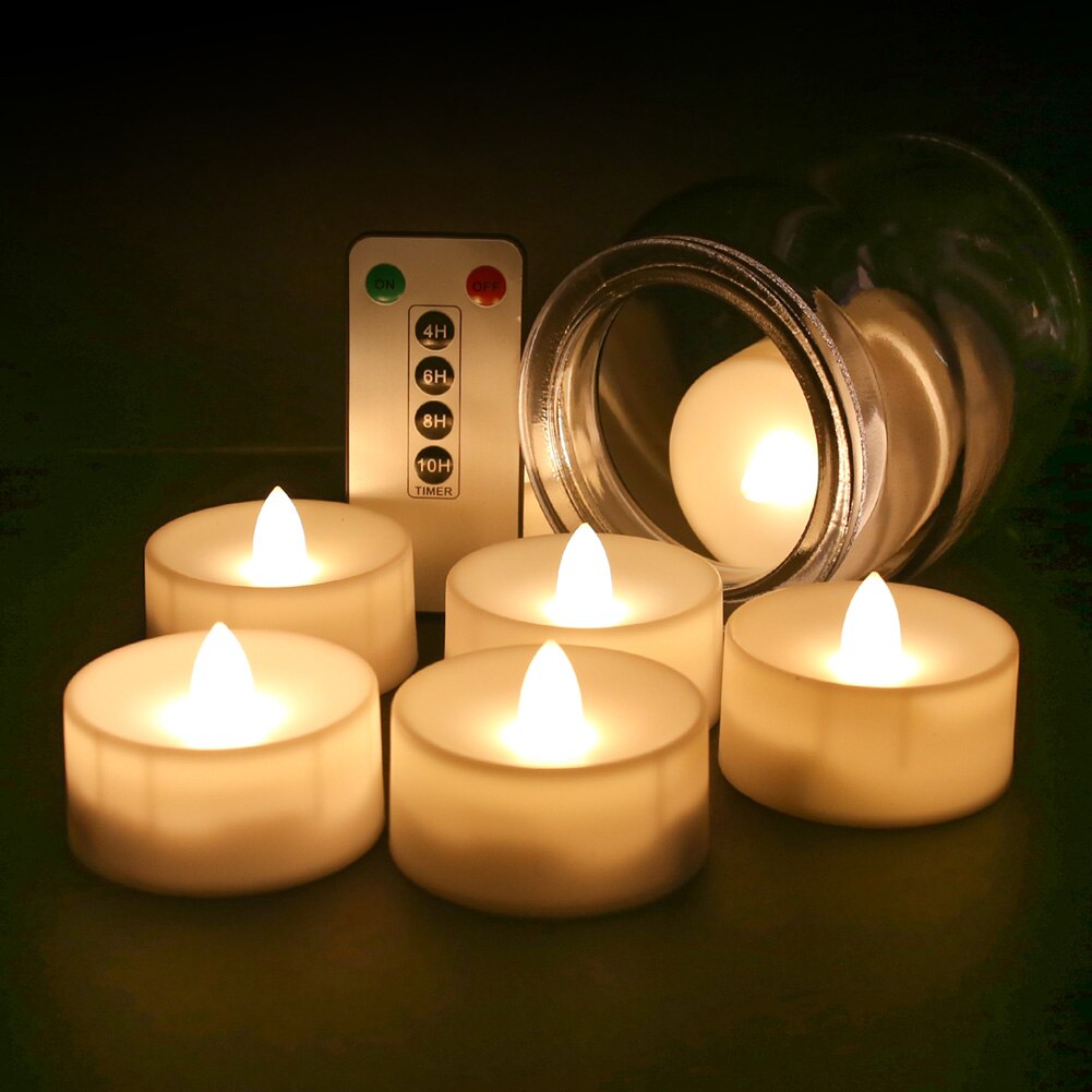 6/24Pcs Flameless LED Battery Powered Candles.