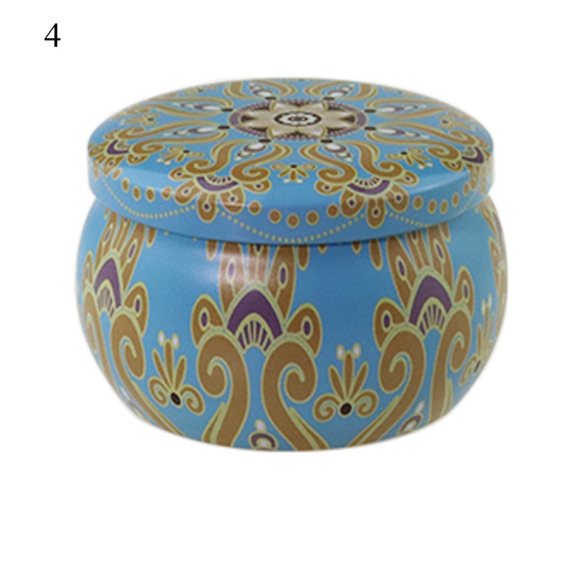 NEW Retro Floral Mini Tin Can For Aromatherapy Candle Making Containers, Coffee, Tea, Spices, Candy And Jewelry Storage Case.