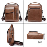 WEIXIER Men's Crossbody Multi-function Leather Bag.