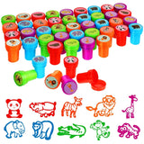 Children's 10pcs Assorted Self-ink Stamps For Scrapbooking Or Crafts.