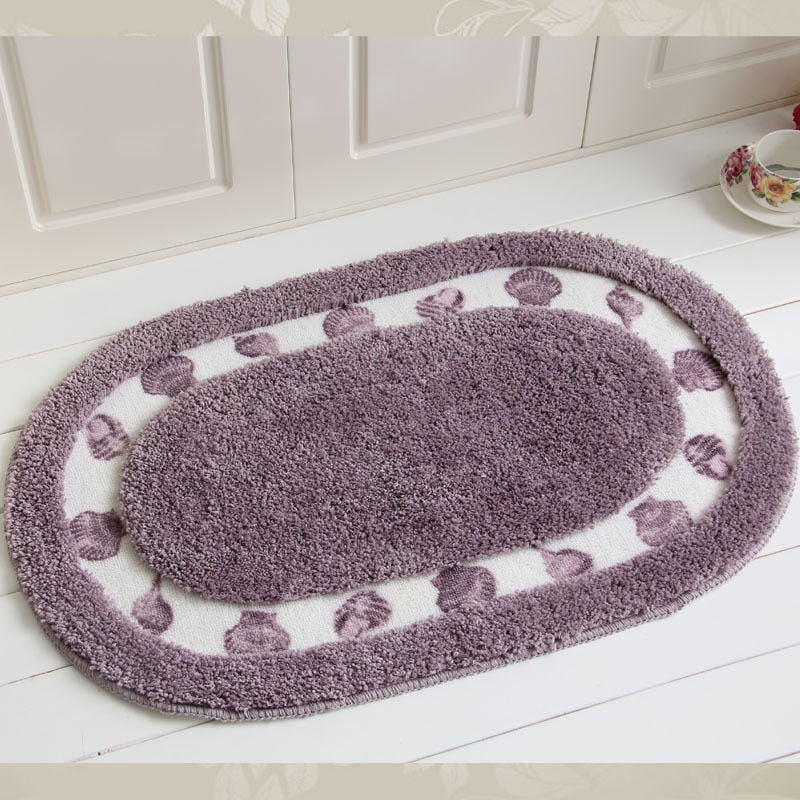Oval Shape Bathroom Carpet