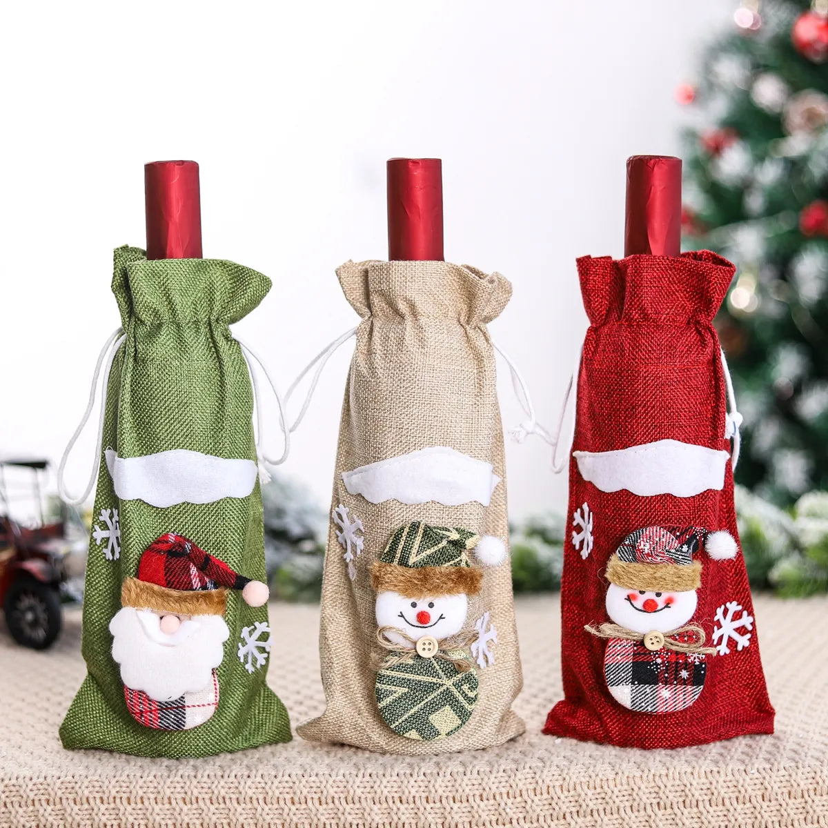 FengRise Christmas Wine Bottle Cover.