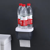 Waterproof Wall Mount Tissue Holder for Bathrooms With Shelf