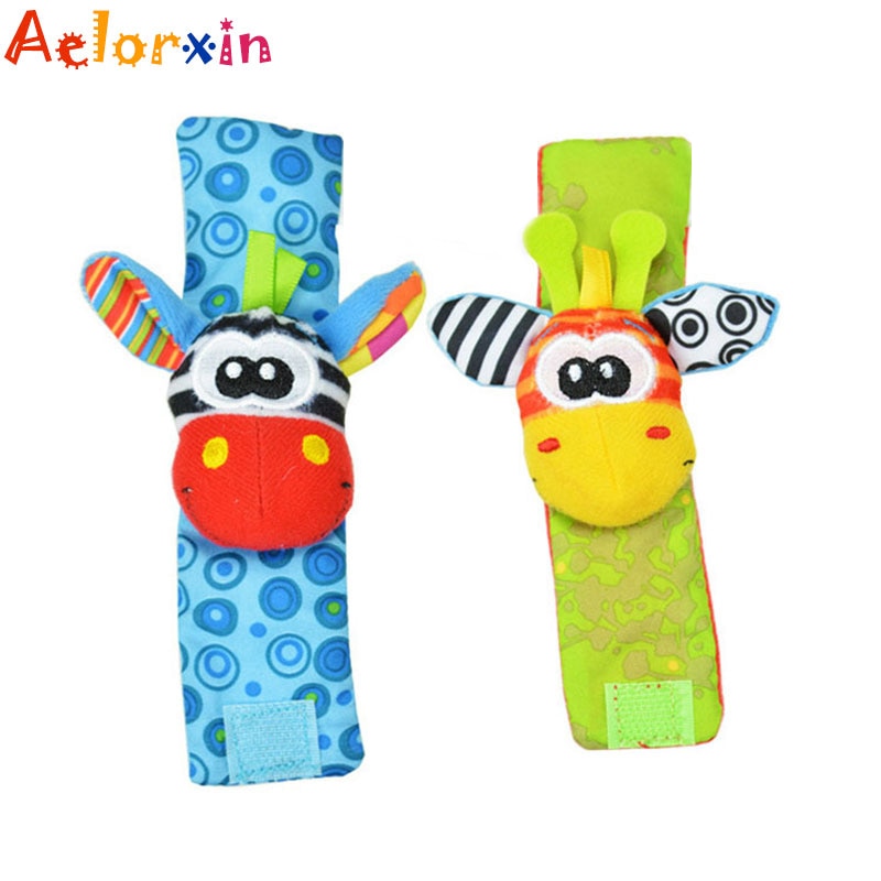 0-12 Months Baby Animal Socks+ Rattle OR  Wrist Strap +Rattles.