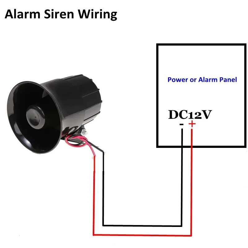 Security DC 12V, 15W, 115Db Outdoor Siren.