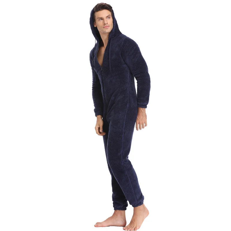 Men's Winter Warm Fleece Sleepwear Onesie