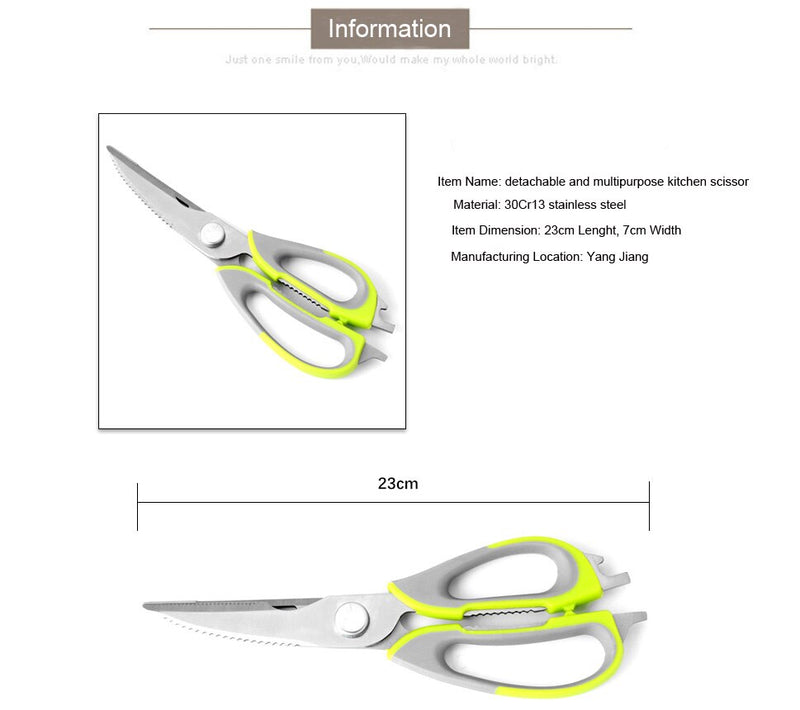 XITUO Multifunction Stainless Steel Kitchen Scissors. These cooking shears can be used to cut chicken and fish.