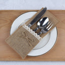 24pcs Hessian Burlap Cutlery Holder. This Tableware Pouch is great for Dinner Parties or Wedding.