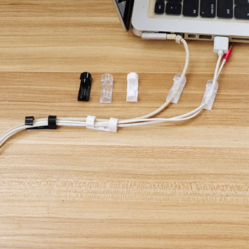 20Pcs Portable USB Cord Cable Clips.