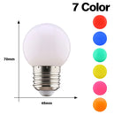 LED Bulbs E27 220V G45 7 Colors