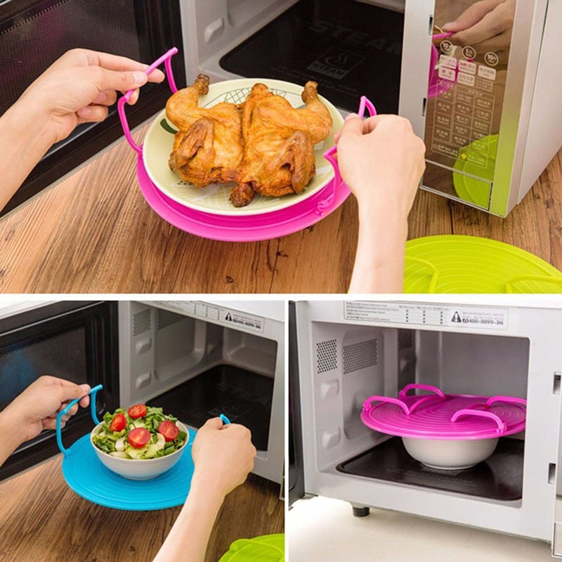 2PC multifunctional microwave oven shelf. Great for stacking food in the fridge as an extra shelf.