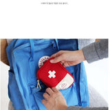 First Aid Medical travel Kit. Mini emergency travel bag.