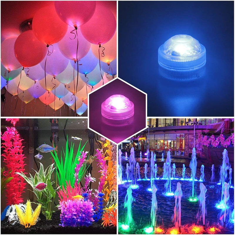 IP68 Waterproof, Battery Operated, Multi Color Submersible LED Light For Fish Tanks, Ponds, OR Swimming Pools.