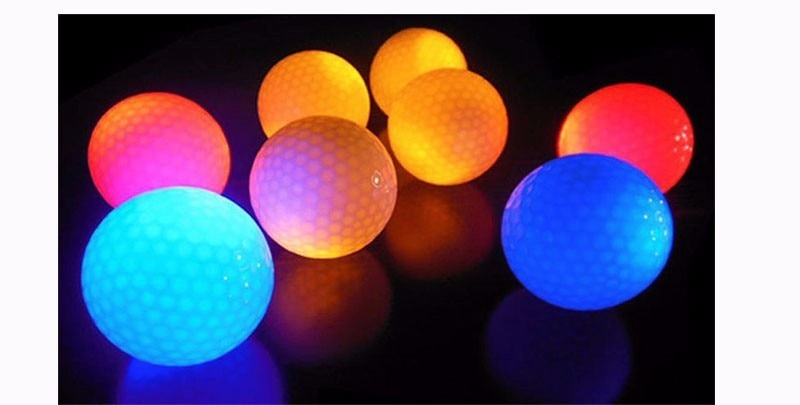 CRESTGOLF 3pcs/LED golf Balls for Night Training with 6 colors.