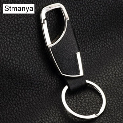 Leather key Chain for Men/Women. Metal clip to hang from a belt loop.