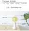 USB Rechargeable Handheld Mini cooling fan with water spray mist.