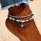 IPARAM Bobo Retro Bohemia Round Rune Starfish Anklet Pull Bead Bracelet.