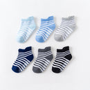 6 Pairs/lot 0 to 6 Yrs Cotton Children's Anti-slip Socks With Rubber Grips.