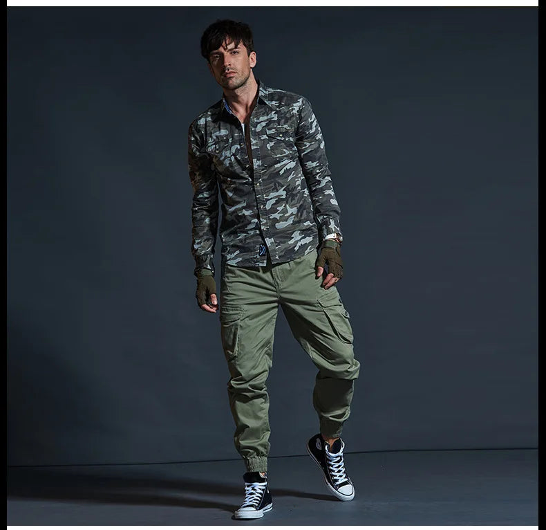 Men's Cotton Multi Pocket Cargo Pants