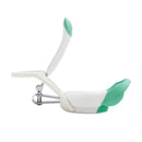 Foldable stainless steel baby nail clipper with magnifier safety zoom glass.