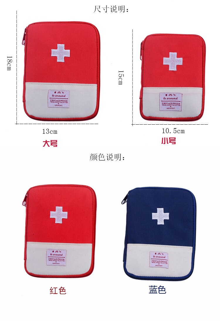 First Aid Medical travel Kit. Mini emergency travel bag.