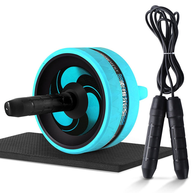 Jump Rope/Ab Roller with Mat For Exercise Fitness And Body Building.