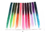 Leeons colorful synthetic heat resistant hair extensions With Clips.