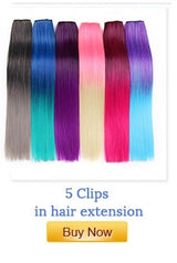 Leeons colorful synthetic heat resistant hair extensions With Clips.