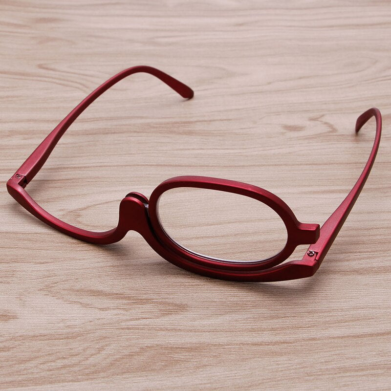 Women Folding Magnifying Glasses.  Excellent For Applying Makeup.  PC Frame +1.0~+4.0 Resin Lens.