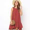 Lossky Women's Polka Dot Chiffon Sleeveless Beach Min Summer Dress.