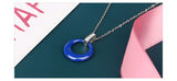 Women's Circle Ceramic Pendent Necklace