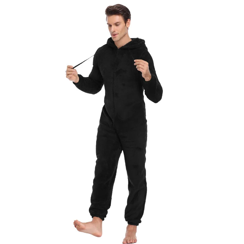 Men's Winter Warm Fleece Sleepwear Onesie