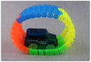 Flexible Glowing Race Track Set.  Amount Of Pieces And Number Of Cars Vary.