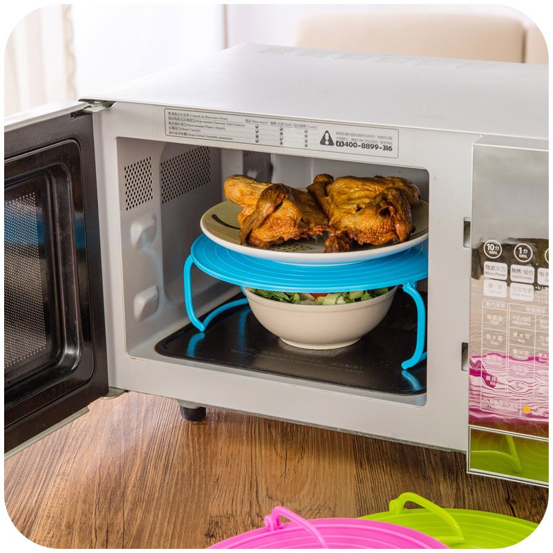 2PC multifunctional microwave oven shelf. Great for stacking food in the fridge as an extra shelf.