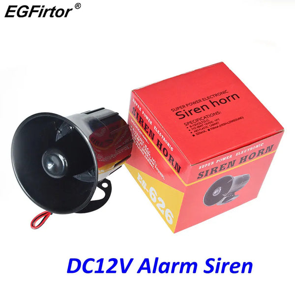 Security DC 12V, 15W, 115Db Outdoor Siren.