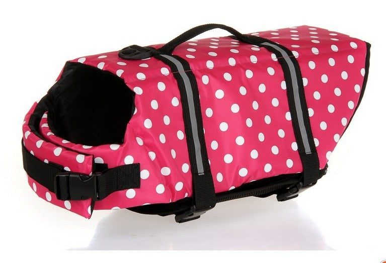 Pet  water safety vest with summer prints.