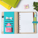 Macaron leather binder notebook organizer. Great for office and school planning.