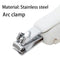 Foldable stainless steel baby nail clipper with magnifier safety zoom glass.