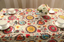 Bohemian  Rectangular Cotton Linen Table Cloth.
