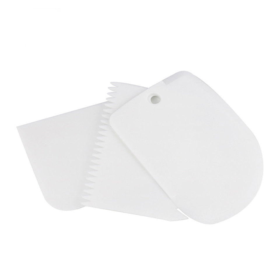 3pcs/Set Plastic Baking Spatulas For Cakes and Pastries.
