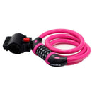 Bike Lock 1000 mm x 12 mm Steel Cable With 5 Digit Code Combination.