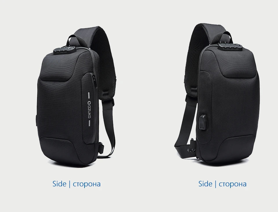 OZUKO Multifunction Waterproof Anti-theft Crossbody Bag for Men And Women