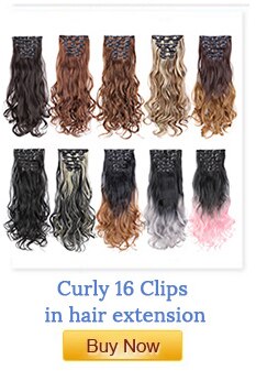 Leeons colorful synthetic heat resistant hair extensions With Clips.