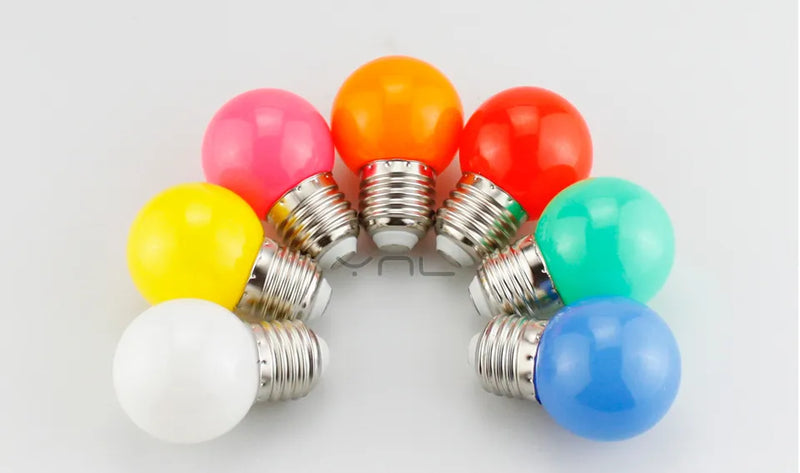 LED Bulbs E27 220V G45 7 Colors