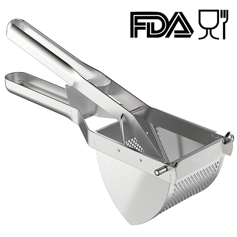 Heavy duty stainless steel potato masher ,ricer.  Great for mashing baby food.