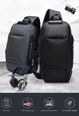OZUKO Multifunction Waterproof Anti-theft Crossbody Bag for Men And Women