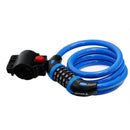Bike Lock 1000 mm x 12 mm Steel Cable With 5 Digit Code Combination.